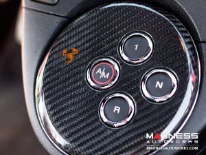 FIAT 500 Gear Panel in Carbon Fiber - Orange Scorpion